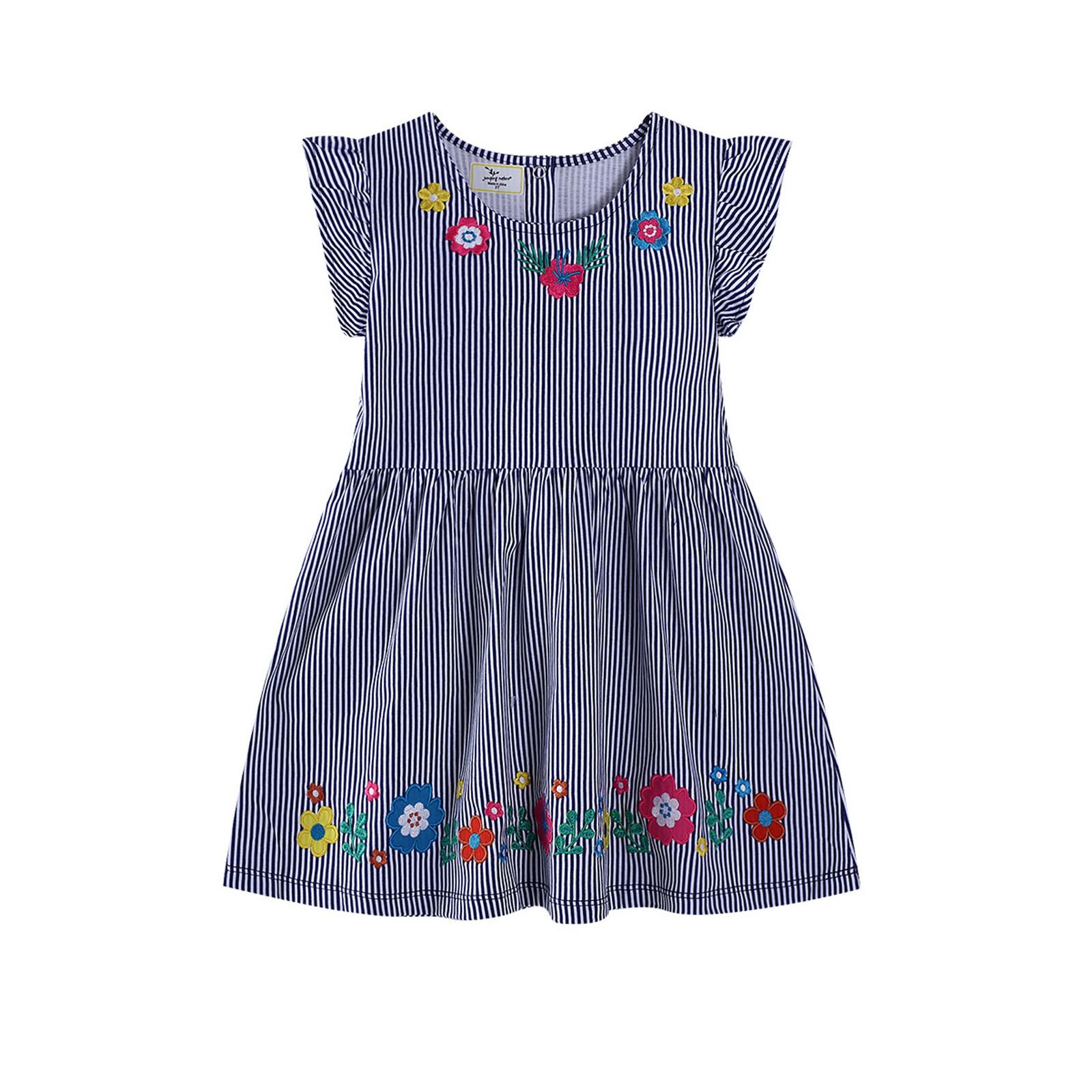 Toddler Girl Ruffle Dress Girls Floral Dress Easter Dresses Sundress Princess Dress Trendy Spring Summmer Outfit Fashion Cothes #Blue 2T